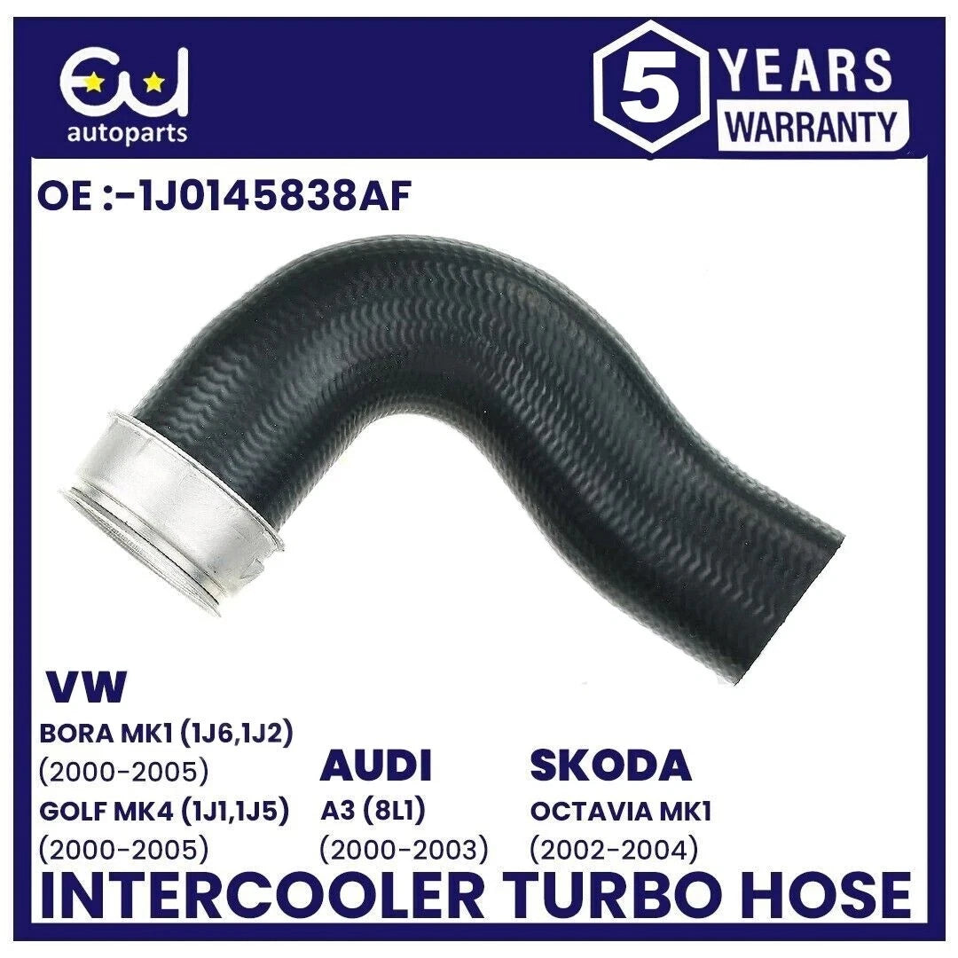 INTERCOOLER TURBO HOSE FOR AUDI A3 8L VW GOLF MK4 SEAT LEON 1.9 TDI 1J0145838AF