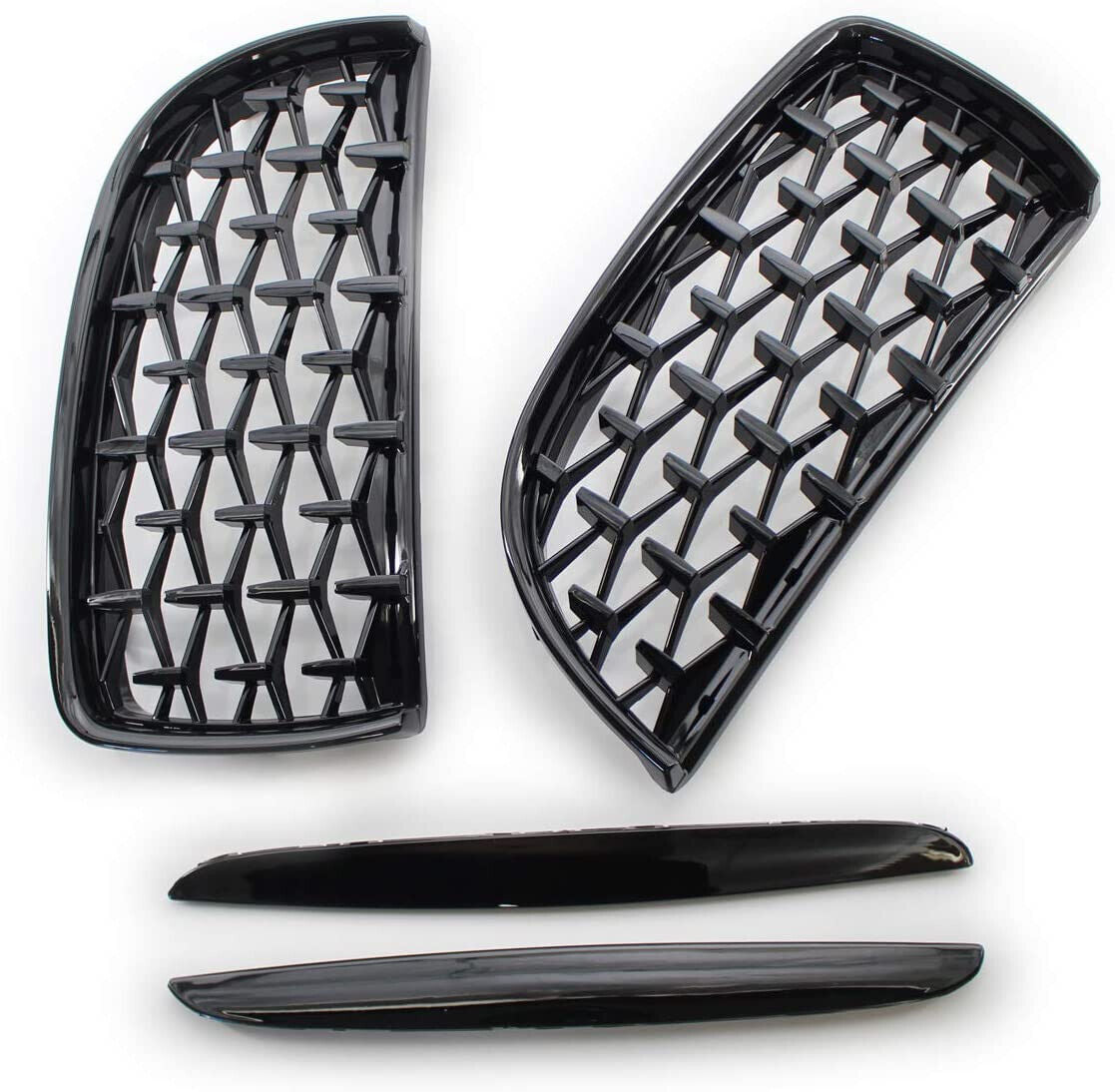 FOR BMW 3 SERIES E90 E91 2005-2008 DIAMOND BLACK FRONT GRILL GRILLE