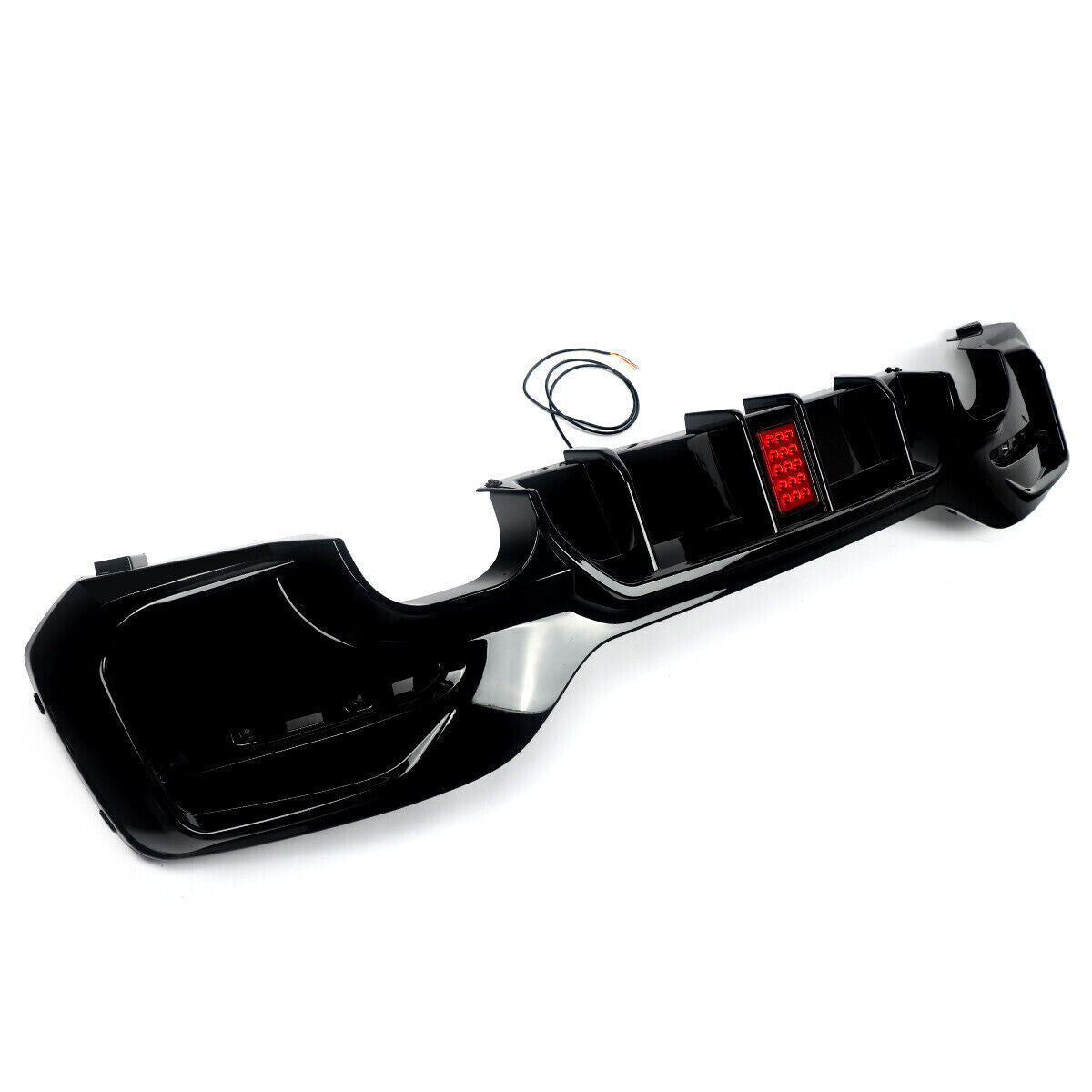 FOR BMW 1 SERIES M SPORT F20 F21 M135I M140I GLOSS BLK REAR BUMPER LED DIFFUSER