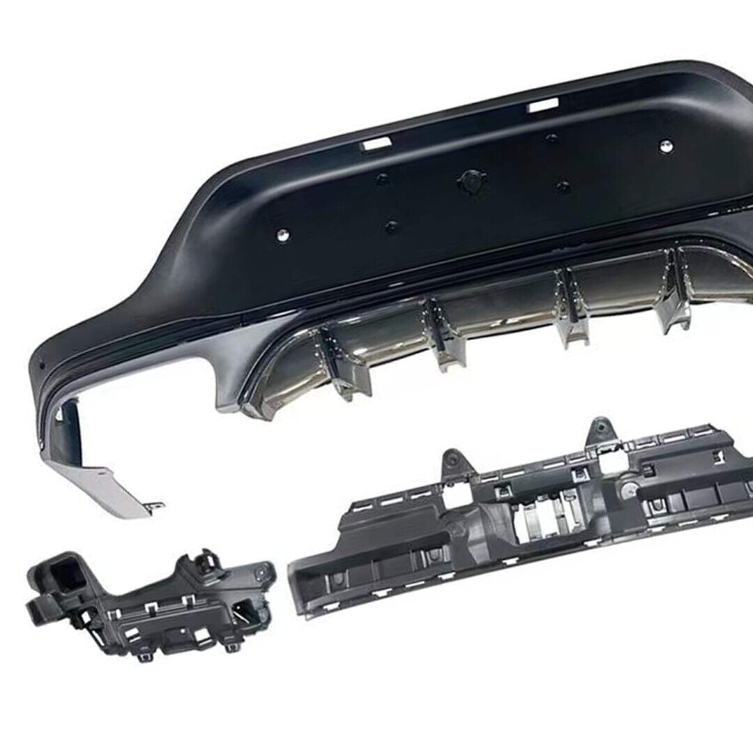 REAR DIFFUSER & BLACK PIPES FOR MERCEDES GLC C253 COUPE AMG GLC43 STYLE 2016+