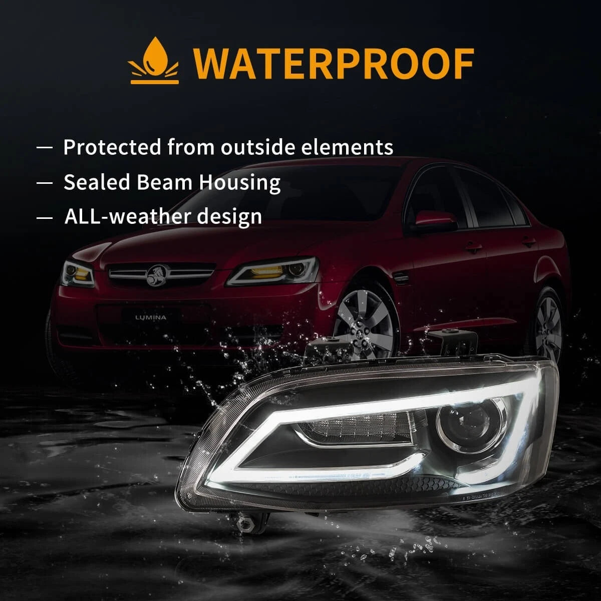 FOR VAUXHALL HOLDEN VXR8 HSV 2007-2013 SEQUENTIAL INDICATOR DRL HEADLIGHTS LAMPS