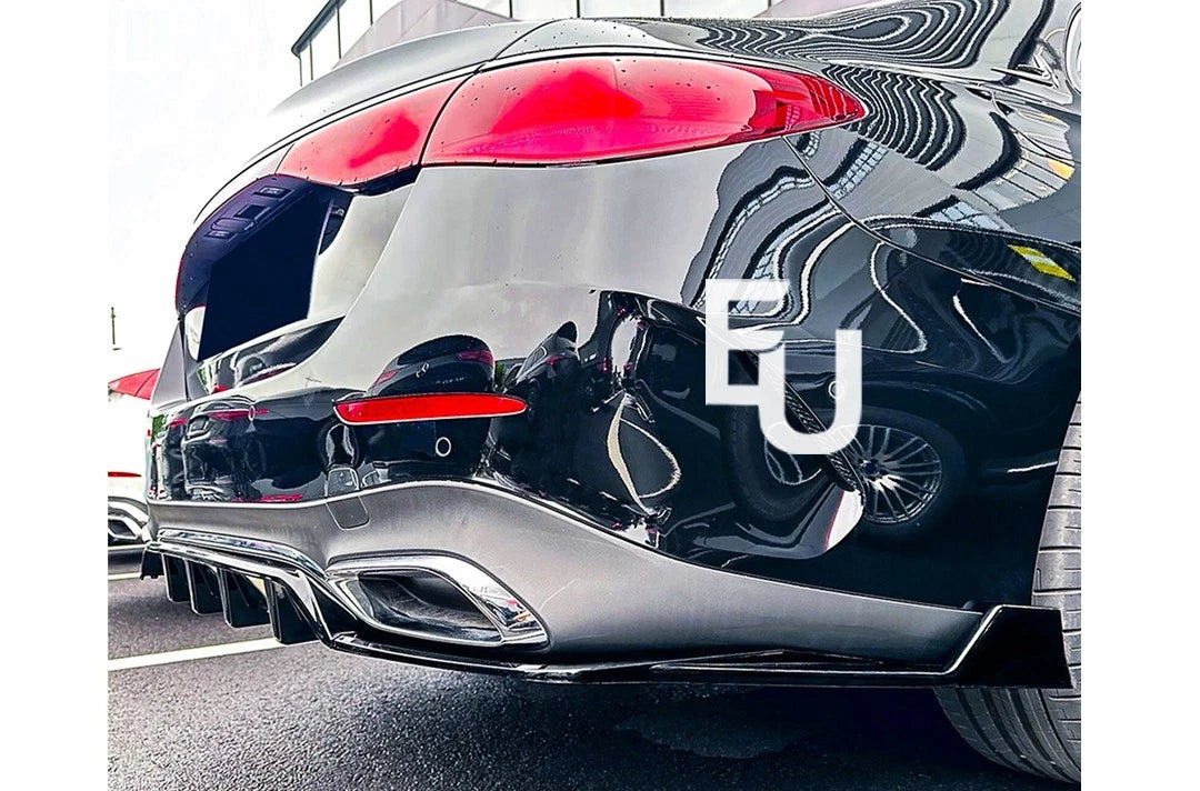 FOR MERCEDES E Class W214 S214 REAR BUMPER DIFFUSER LIP GLOSS BLACK 2024-2025