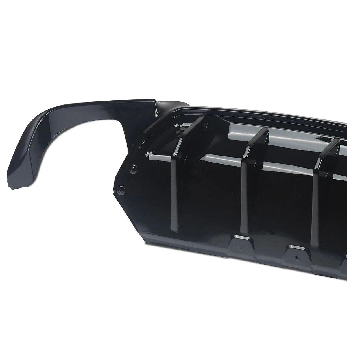 FOR BMW 5 SERIES F10 REAR BUMPER DIFFUSER MSPORT SPLITTER VALANCE GLOSS BLACK