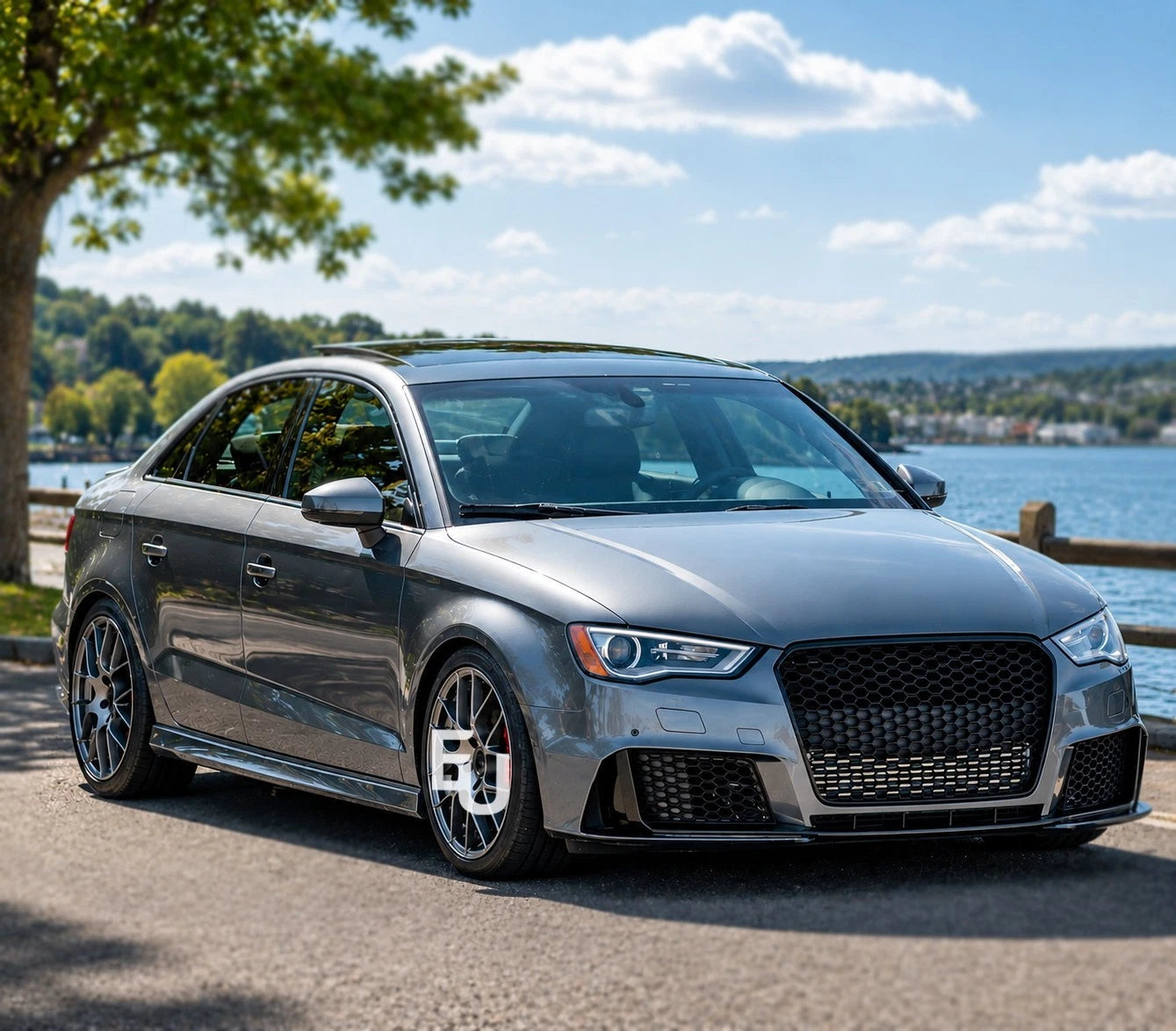 RS3 STYLE FRONT BUMPER CONVERSION KIT FOR AUDI A3 S3 8V 2012-2016 SEDAN W/GRILLE