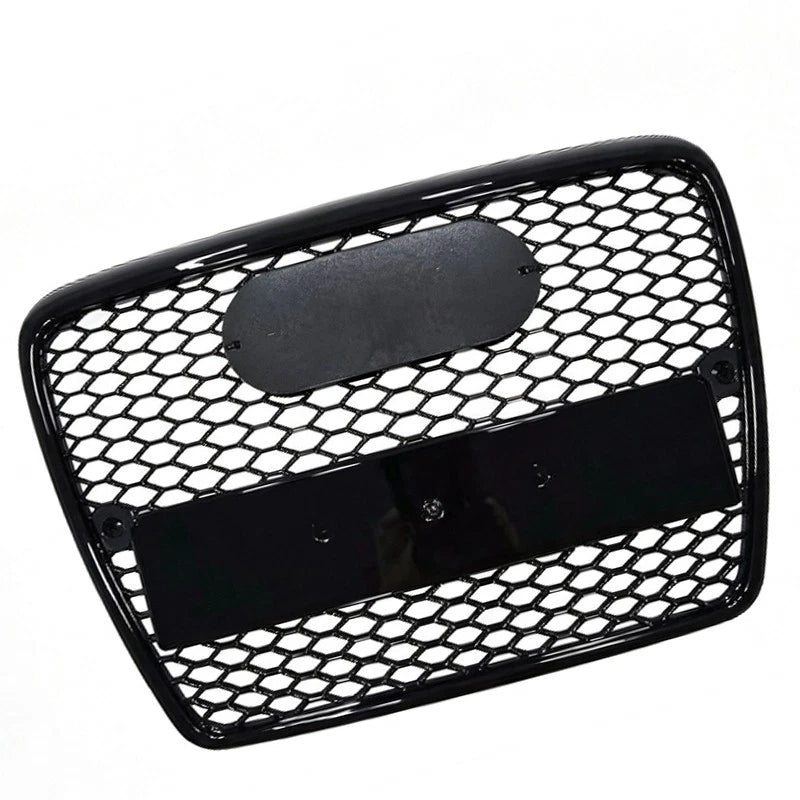 FRONT HONEYCOMB GRILL RS6 STYLE GRILLE GLOSS BLACK FOR AUDI A6 2004-2011