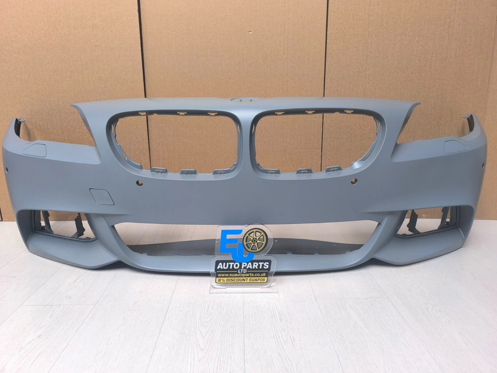 FOR BMW 5 SERIES F10 F11 M-SPORT 2013-17 FRONT BUMPER PRIMED PDC & WASHER HOLES