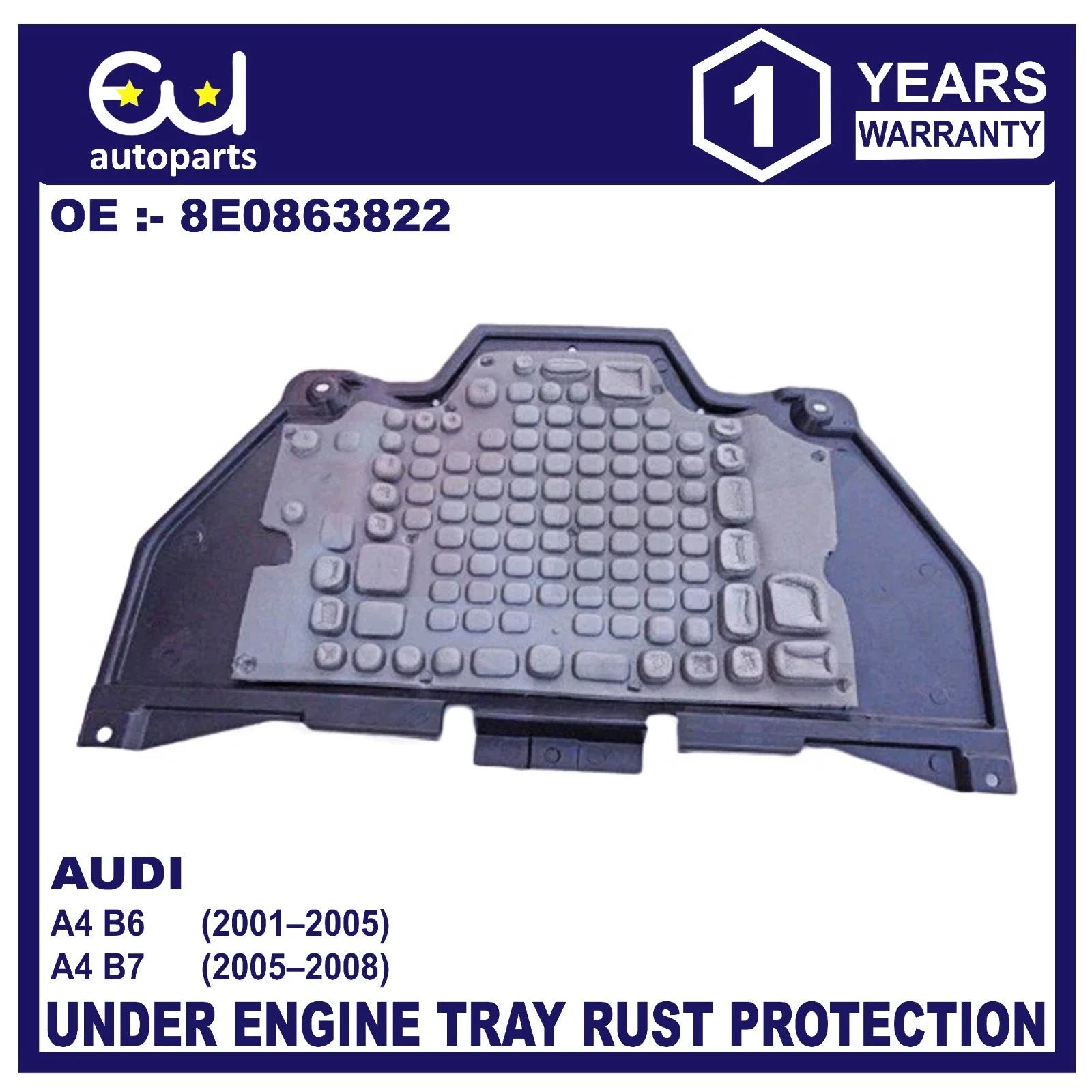 FOR AUDI A4 B6 B7 2001-2008 NEW GEAR BOX COVER UNDER ENGINE TRAY RUST PROTECTION