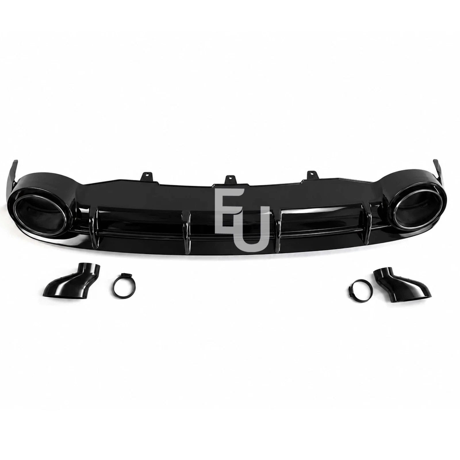 FOR AUDI A6 C7 SE STANDARD RS6 LOOK GLOSS REAR BUMPER DIFFUSER TAILPIPE 11-14