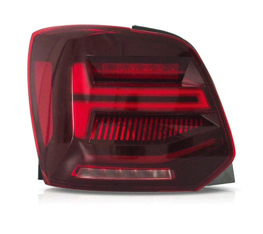 DYNAMIC LED REAR TAIL LIGHT LAMP RED LENS FOR VW VENTO POLO 6R 6C W/SEQUENTIAL