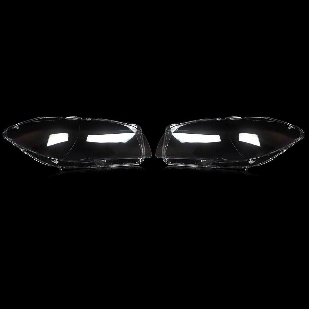 FOR 2011-2016 BMW 5 SERIES F10 HEADLIGHT LENS HEADLAMP COVERS RIGHT + LEFT SIDE
