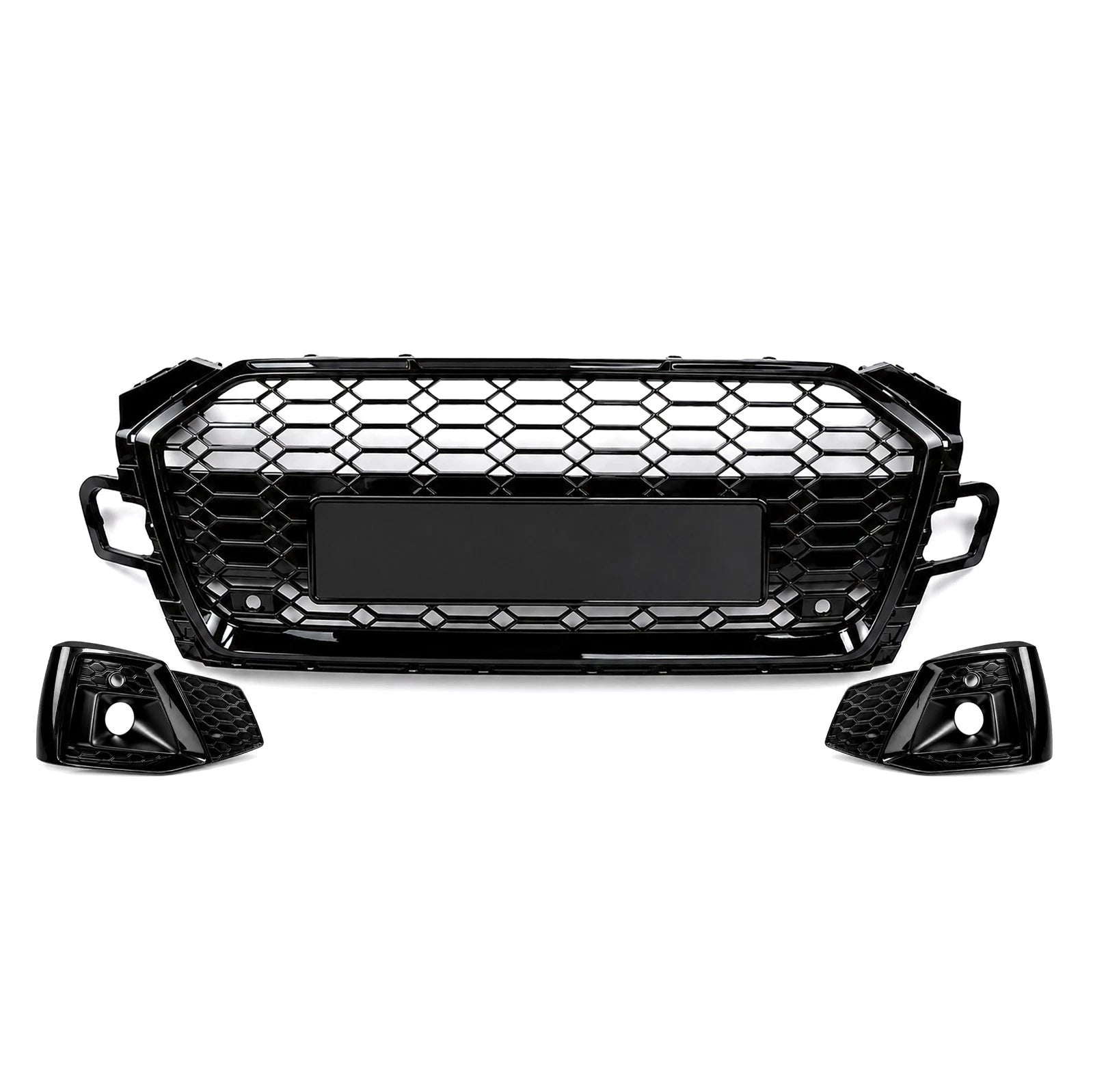 RS5 LOOK HONEYCOMB GRILLE FOG GRILL FOR AUDI A5 S5 B9.5 COUPE CABRIO HATCH 2020+