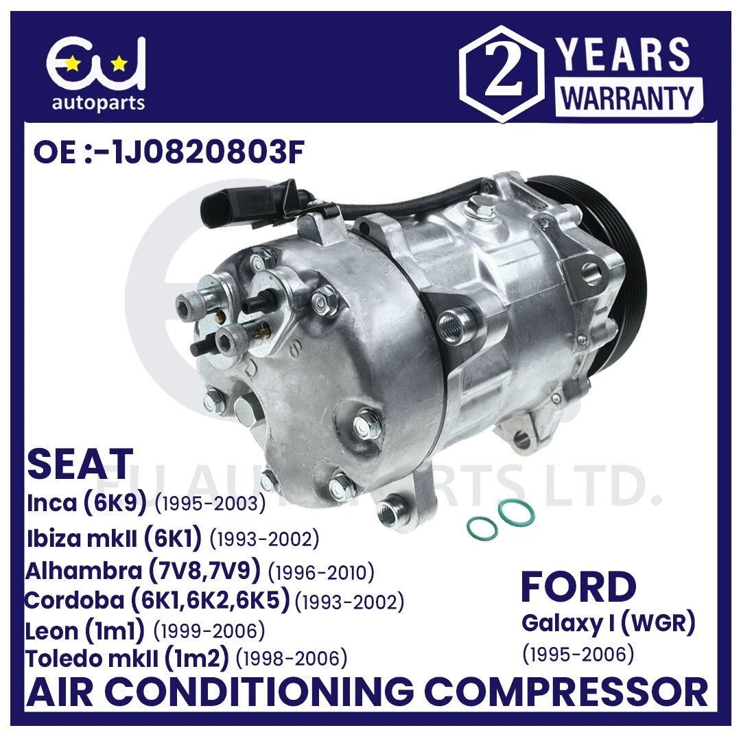 AIR CON AC COMPRESSOR PUMP FOR AUDI A3 SKODA OCTAVIA SEAT LEON 1J0820803B