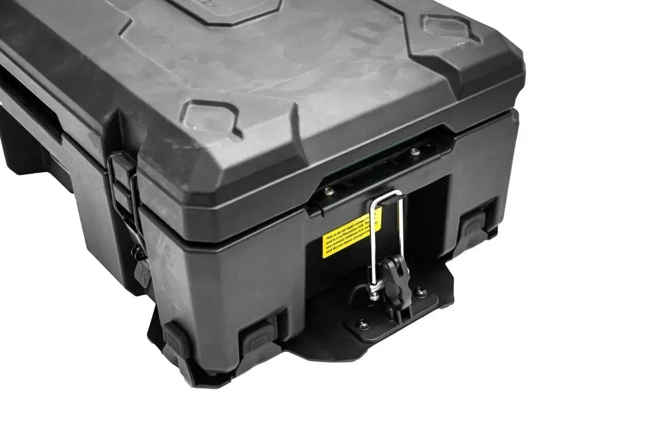 90L UNIVERSAL CARGO TOOL STORAGE BOX WITH BRAKETS STEEL PLATE ROOF RACK 127 CM