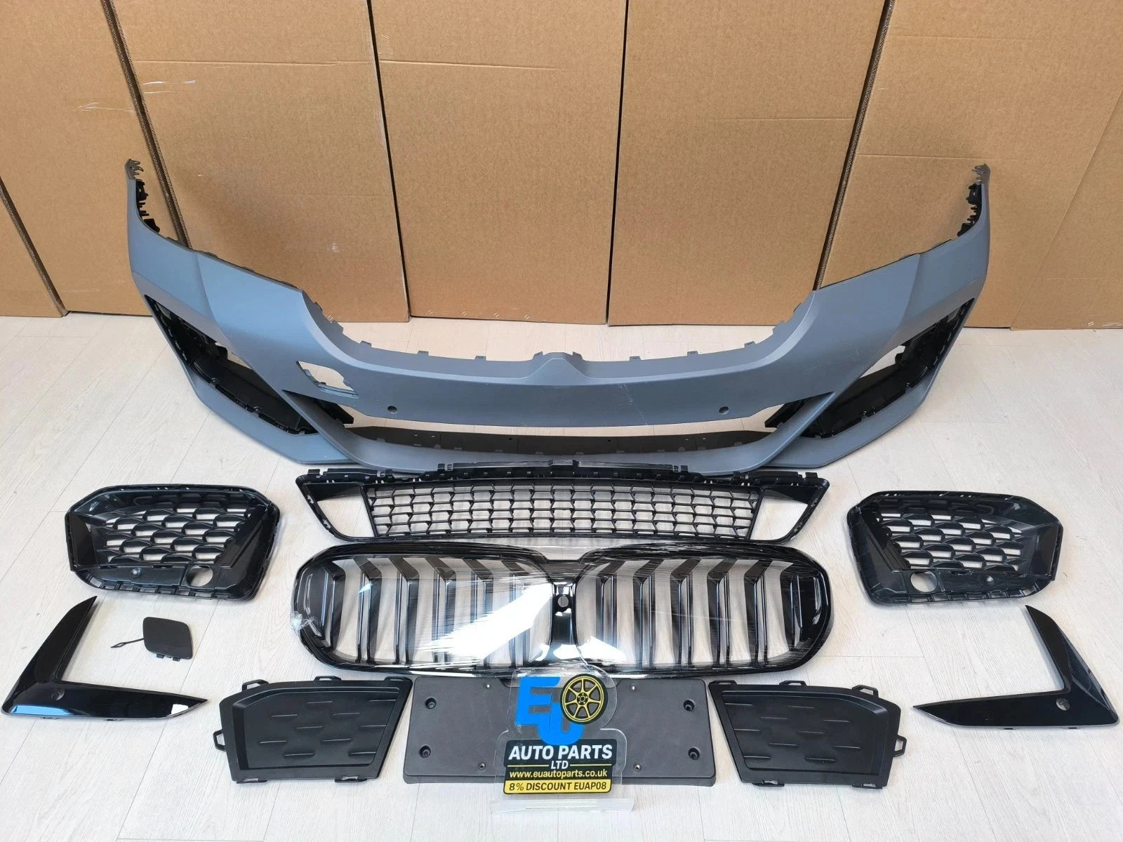 FOR BMW 5 SERIES G30 G31 M SPORT STYLE FRONT BUMPER COMPLETE GRILLS TRIMS 20-23