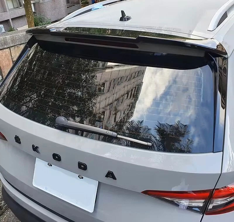 REAR ROOF SPOILER WING LIP SPLITTER FOR SKODA KODIAQ RS LOOK 2017-21 GLOSS BLACK