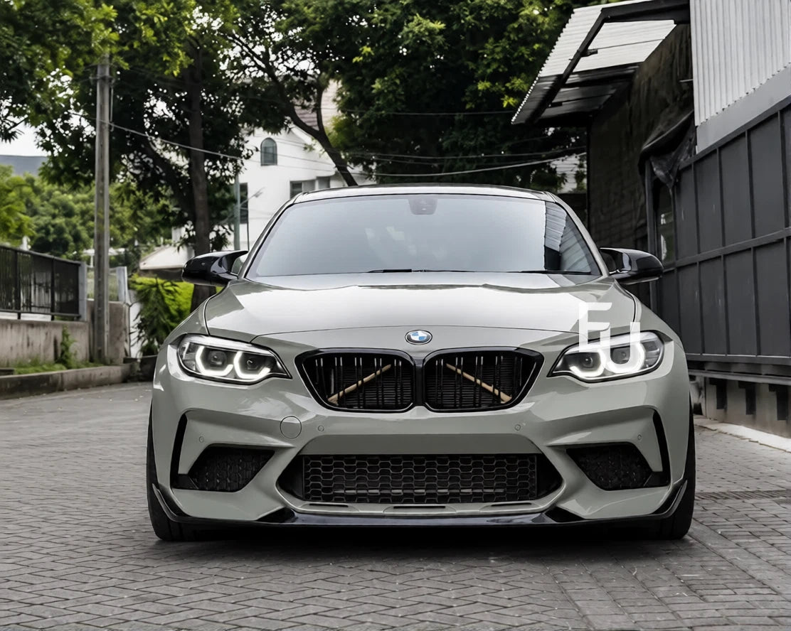 FOR BMW 2 SERIES F22 F23 M2 COMPETITION STYLE FRONT BUMPER WITH FRONT SPLITTER