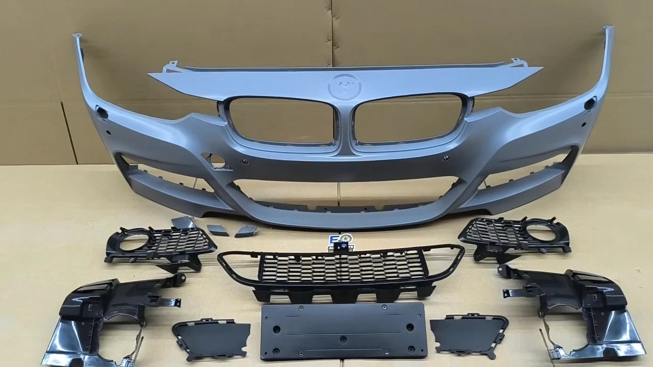 FOR BMW 3 SERIES F30 F31 M SPORT LOOK FRONT BUMPER GRILL W/PDC WASHER HOLE 15-19