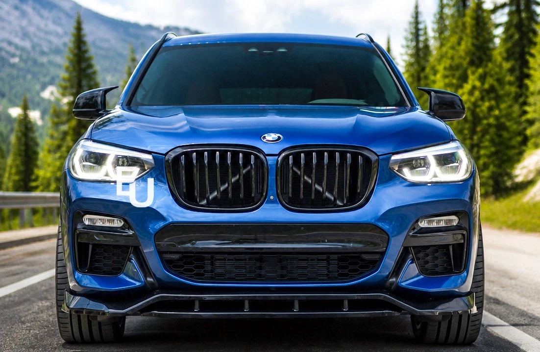 FOR BMW X3 G01 X4 G02 M SPORT FRONT BUMPER SPLITTER LIP GLOSS BLACK 2018-2021