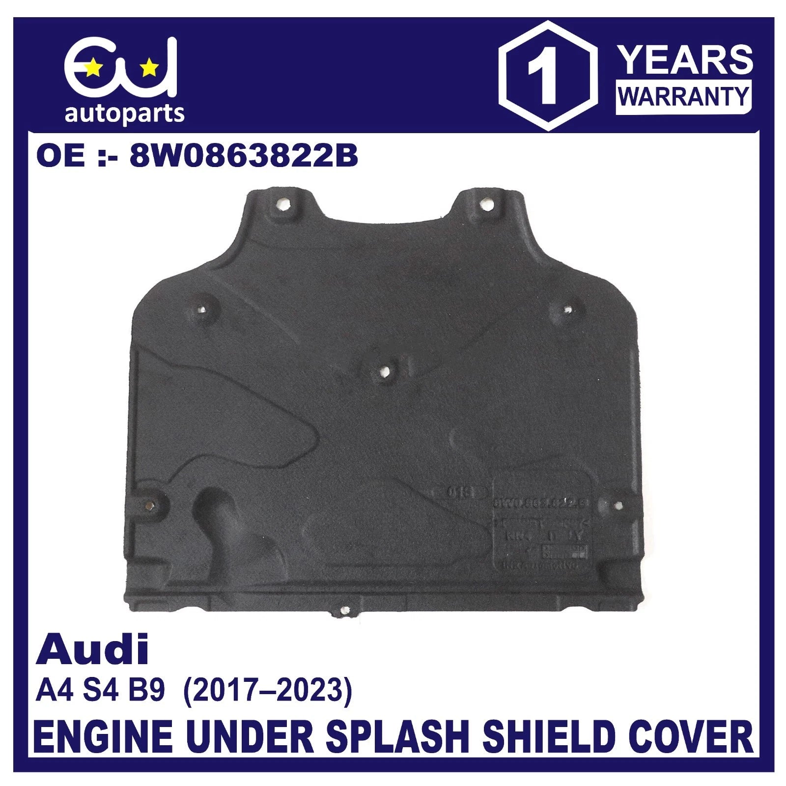 ENGINE UNDER SPLASH SHIELD COVER 8W0863822B FITS AUDI A4 S4 B9 2017-2023