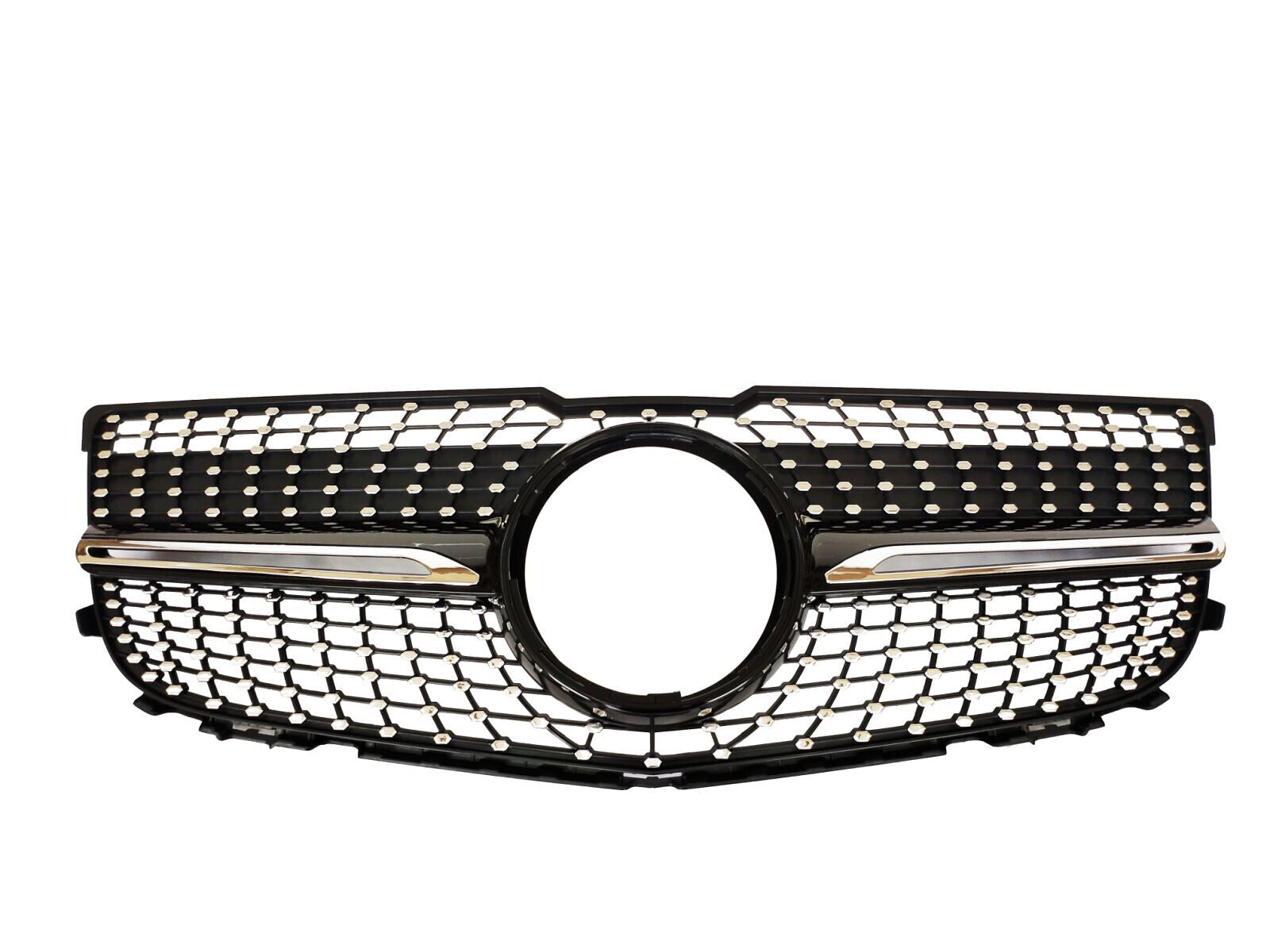 FOR MERCEDES GLK X204 2013-2015 GT FRONT GRILLE SPORT CHROME BLACK DIAMOND