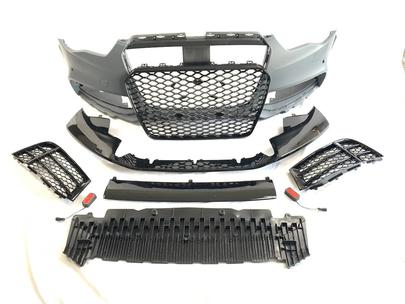 RS5 CONVERSION FRONT BUMPER BODYKIT W/GRILLES FOR AUDI A5 S5 B8.5 LCI 2011–2016
