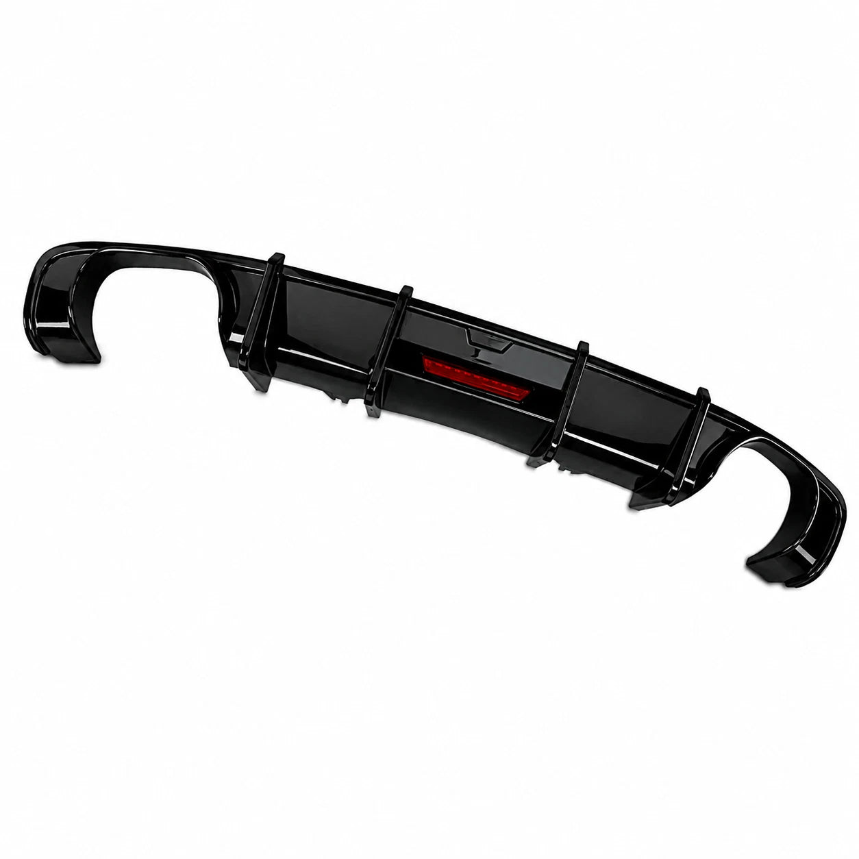 FOR AUDI A4 SALOON B9 S-LINE S4 GLOSS BLACK REAR DIFFUSER W/LED BODY KIT 2015-19