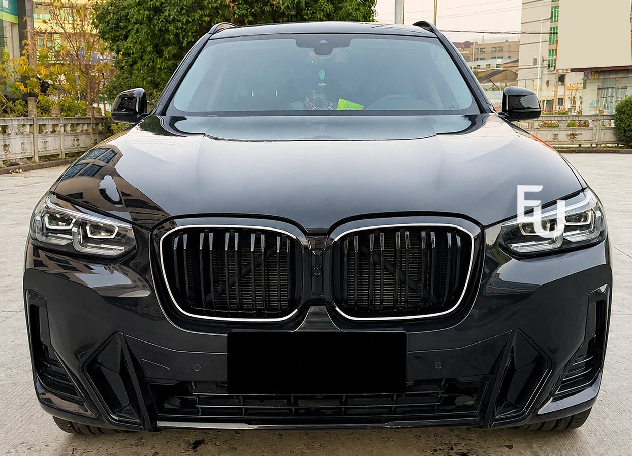 FOR BMW X3 G01 X4 G02 LCI GLOSS FRONT KIDNEY LED GRILLE GRILL DUAL TWIN 2022+