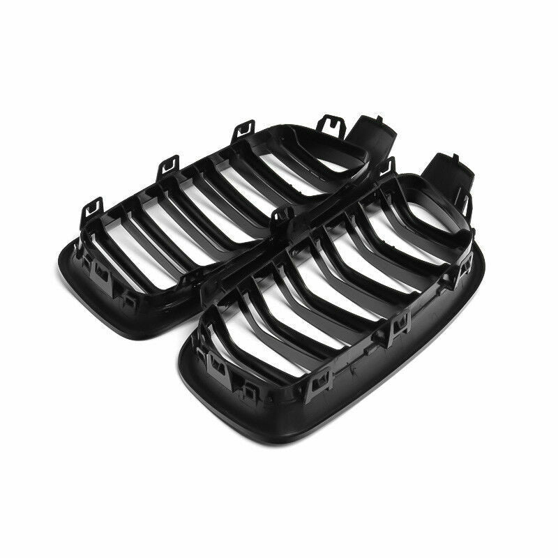 FOR BMW 3 SERIES F30 F31 DUAL LINE KIDNEY  GRILLE GRILL GLOSS BLACK
