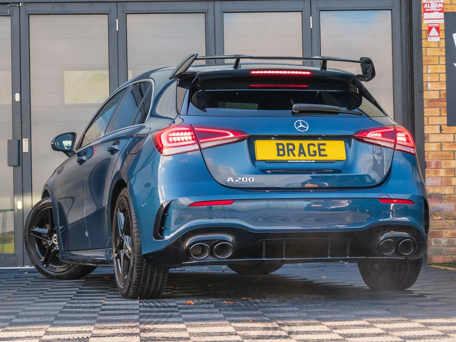 REAR BOOT SPOILER ROOF AMG STYLE FOR MERCEDES A CLASS W177 A45 2018+ GLOSS BLACK