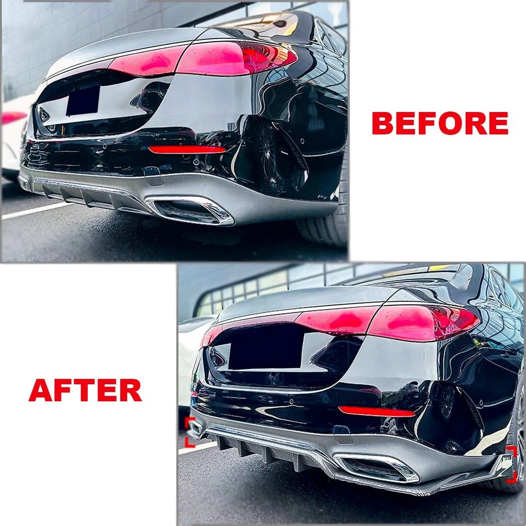 FOR MERCEDES E Class W214 S214 REAR BUMPER DIFFUSER LIP GLOSS BLACK 2024-2025