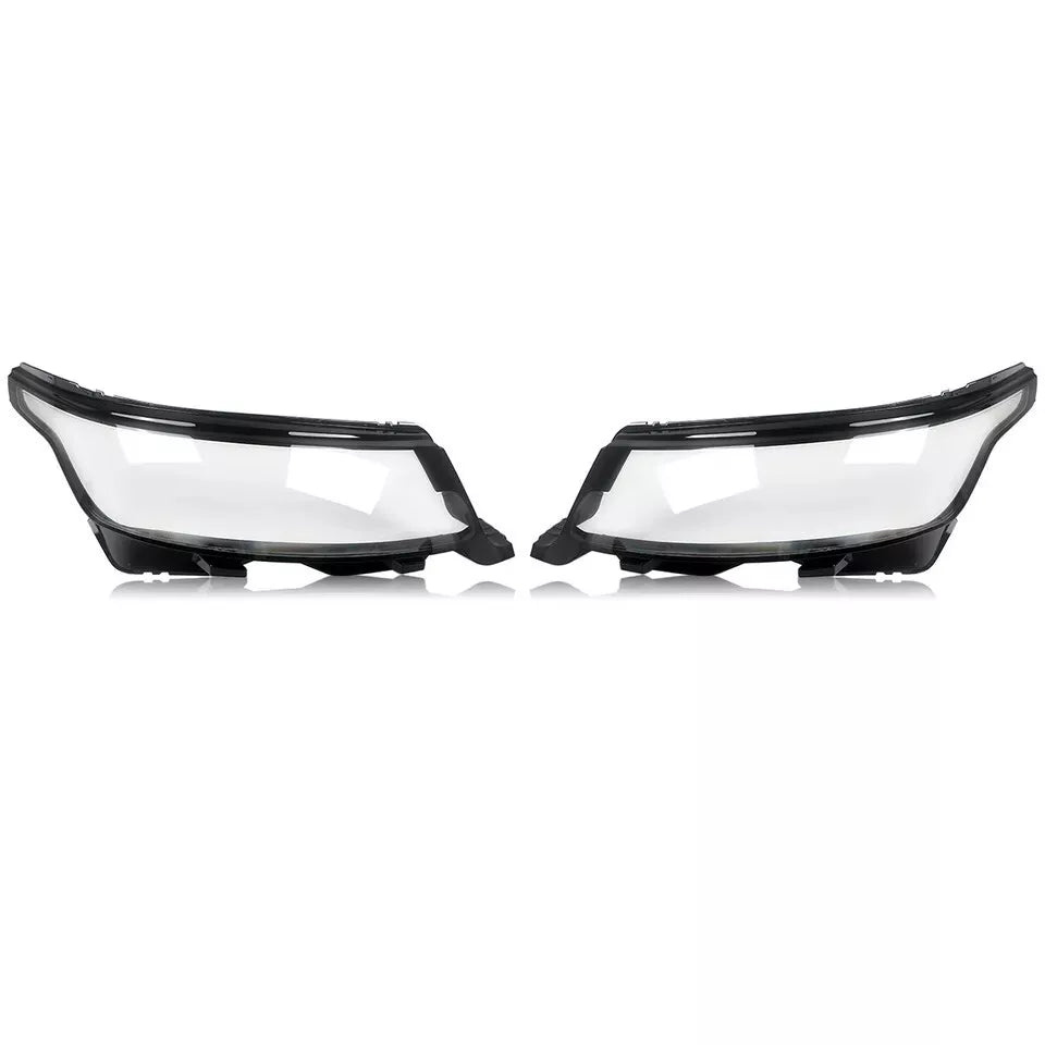 FOR RANGE ROVER SPORT L494 LEFT RIGHT SIDE PAIR HEADLIGHT LENS LAMP COVER 18-22