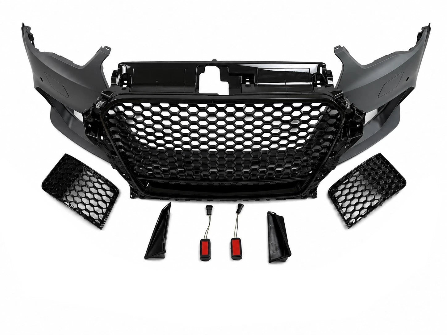 RS3 STYLE FRONT BUMPER CONVERSION KIT FOR AUDI A3 8V 12-16 HATCHBACK
