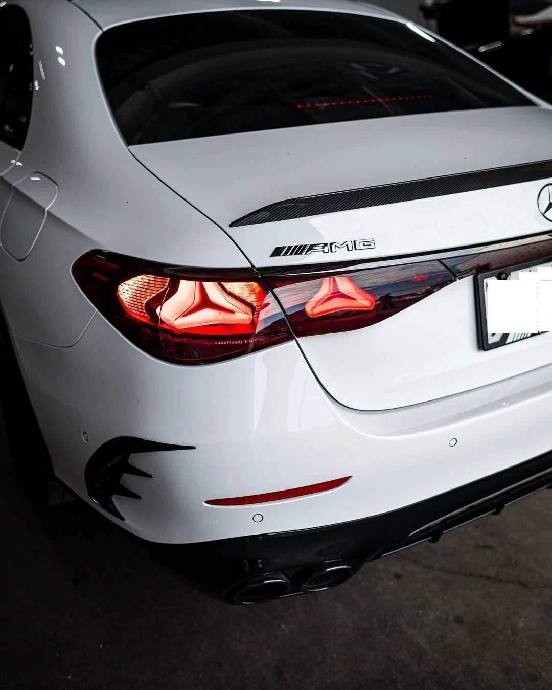 FOR MERCEDES E CLASS E53 LOOK W214 S214 SALOON ESTATE REAR DIFFUSER TAIL PIPE