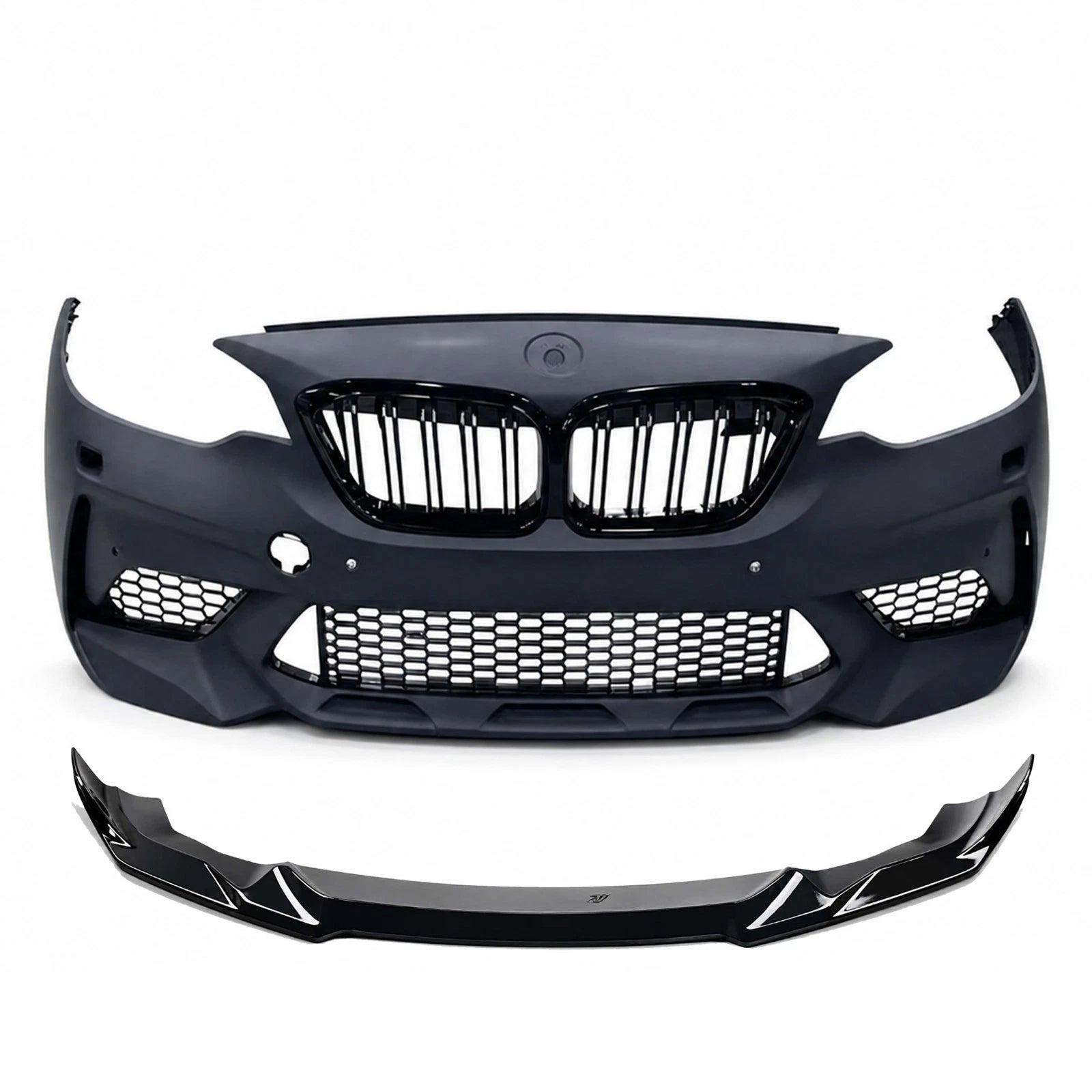 FOR BMW 2 SERIES F22 F23 M2 COMPETITION STYLE FRONT BUMPER WITH FRONT SPLITTER