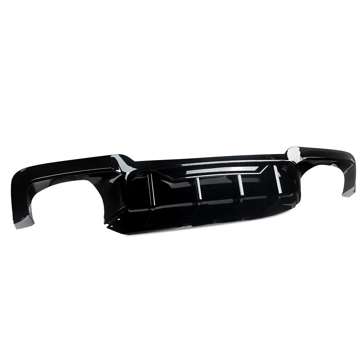 FOR BMW 5 SERIES F10 REAR BUMPER DIFFUSER MSPORT SPLITTER VALANCE GLOSS BLACK