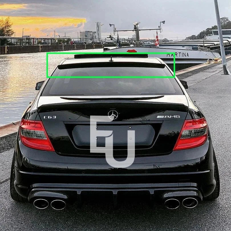 REAR ROOF SPOILER WING AMG STYLE FOR MERCEDES C CLASS W204 07-14 GLOSS BLACK