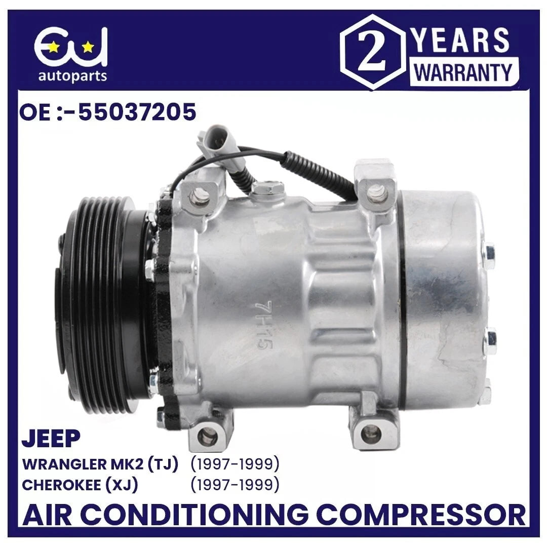 AIR CON AC COMPRESSOR PUMP FOR JEEP CHEROKEE XJ WRANGLER TJ 2.5L 4.0L 55037205