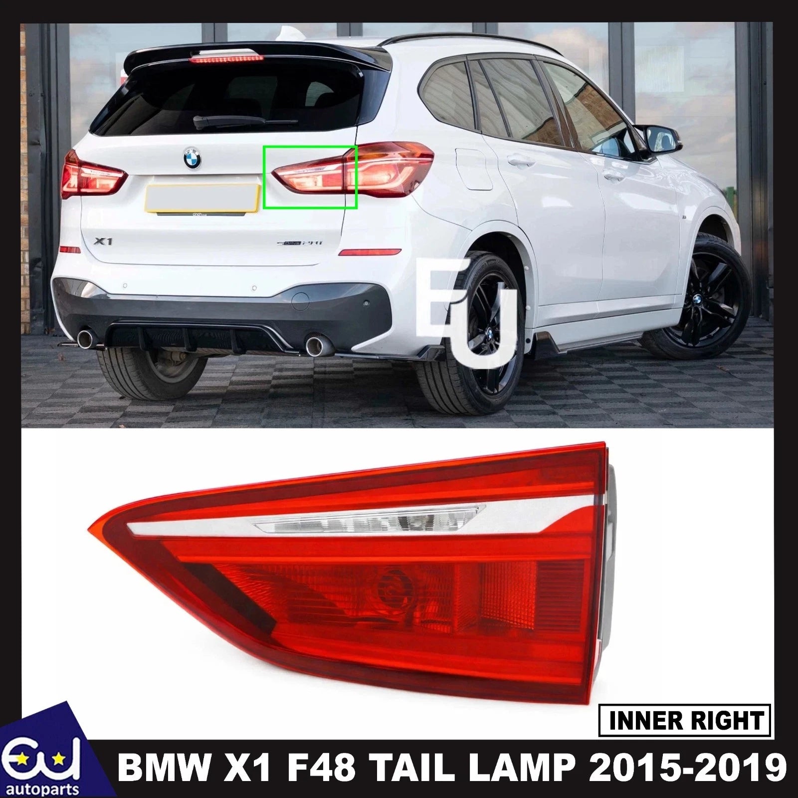 FOR BMW X1 F48 15-19 RH DRIVER SIDE RIGHT REAR INNER TAIL LIGHT BRAKE LAMP LED