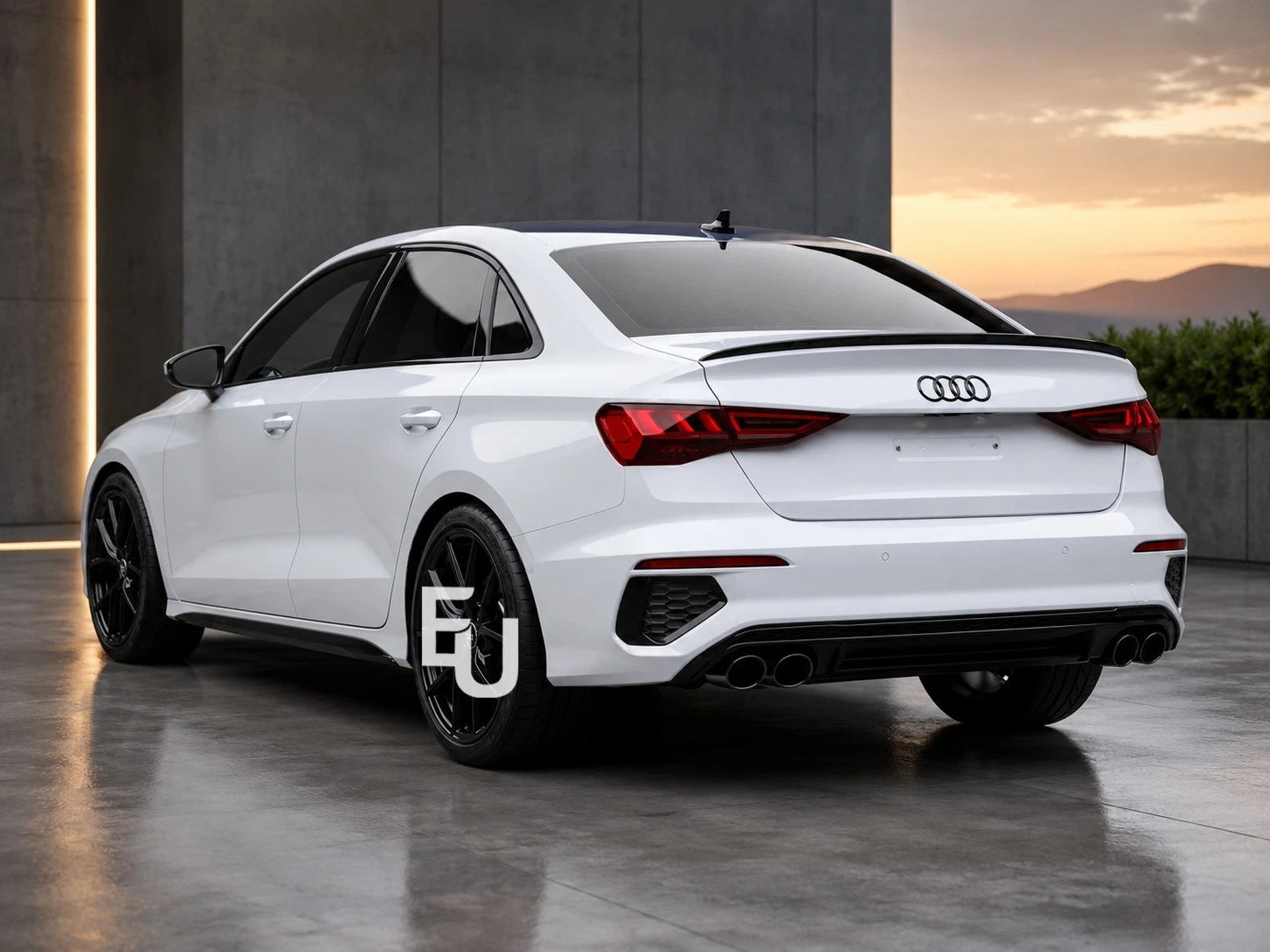REAR BOOT SPOILER LIP WING A3 S3 RS3 STYLE FOR AUDI 2021 AUDI A3(8Y) SEDAN 2021+