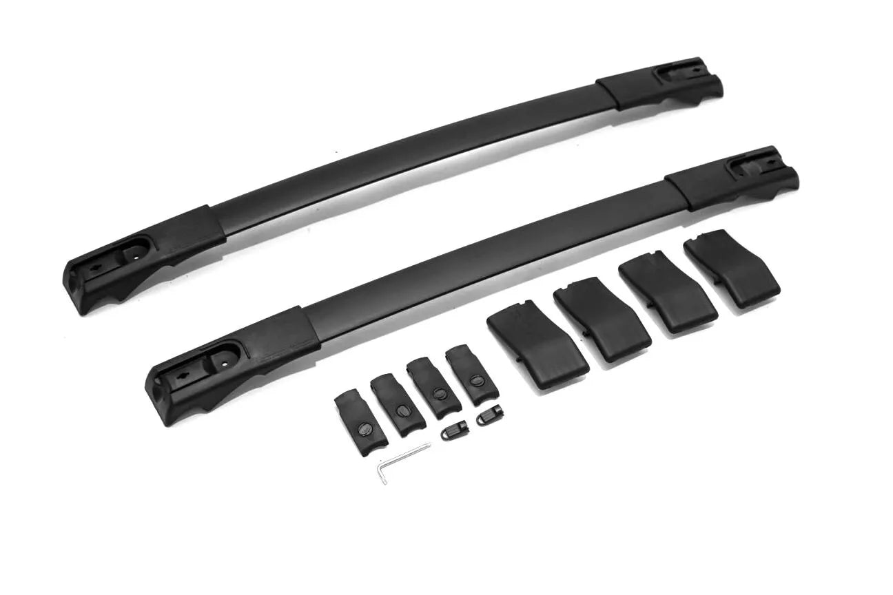 FOR TOYOTA RAV4 MK4 ALUMINIUM BLACK ROOF RAILS RACK CROSS BARS SET 2012-2019