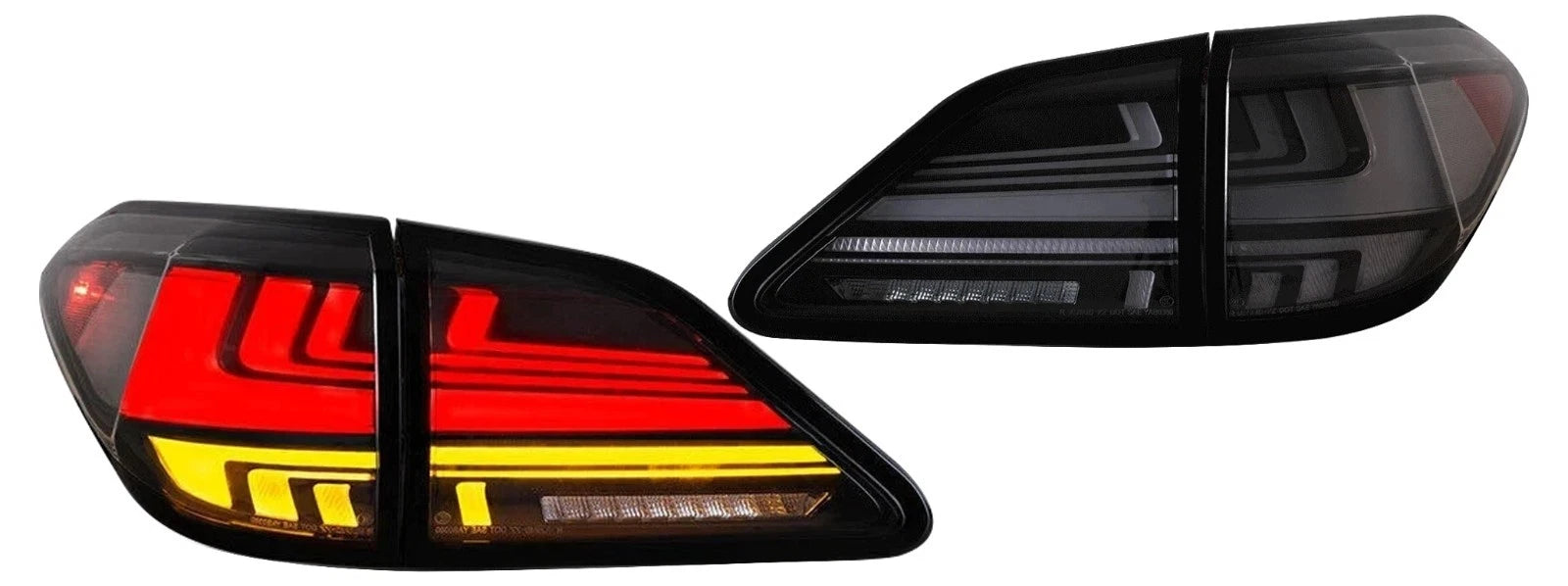 FOR LEXUS RX 350F 450H W/SEQUENTIAL LH+RH PAIR SMOKED LED REAR TAIL LIGHT LAMP