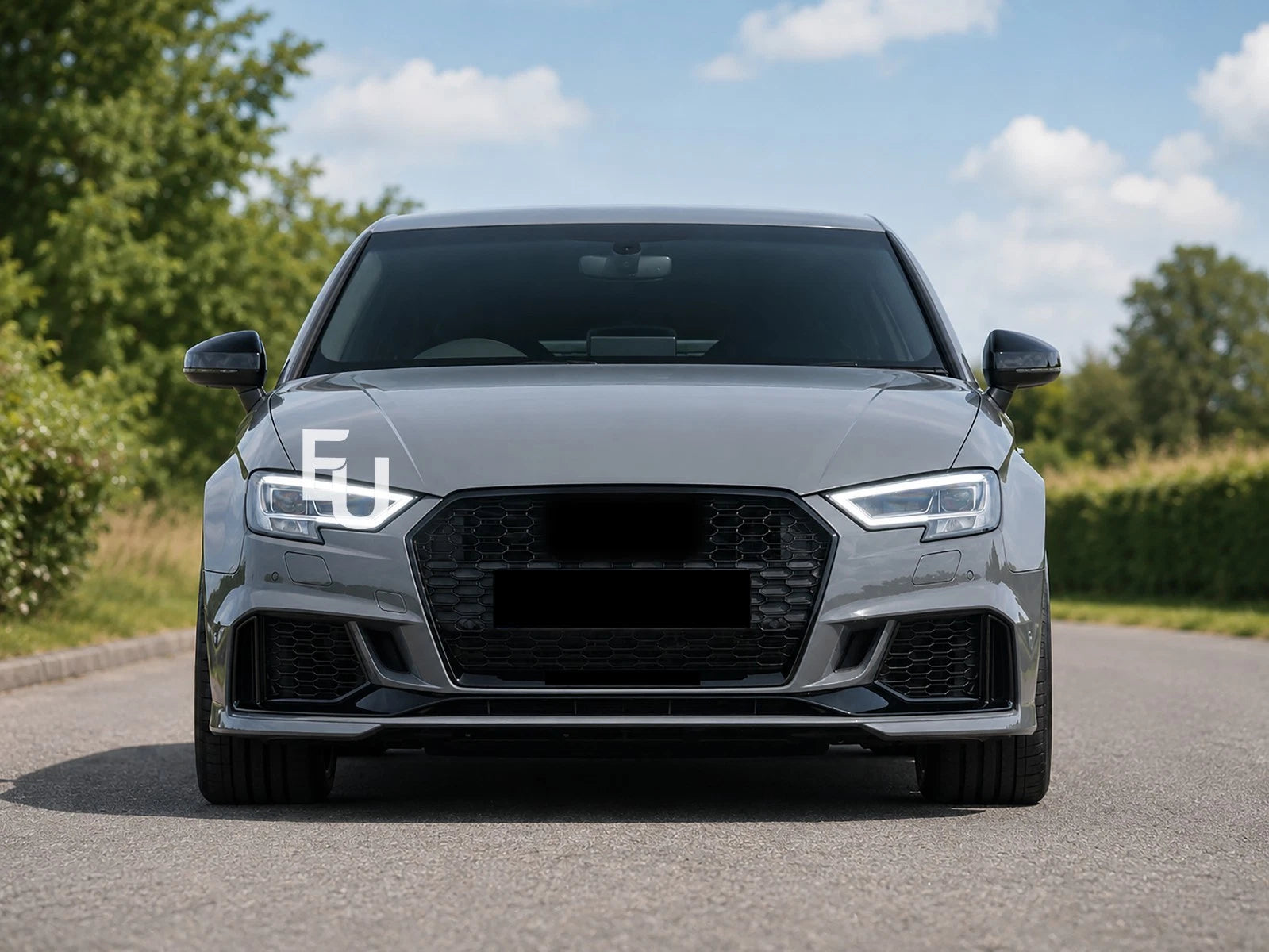 RS3 STYLE FRONT BUMPER CONVERSION KIT FOR AUDI A3 S3 8V 2016–2020 FACELIFT SEDAN