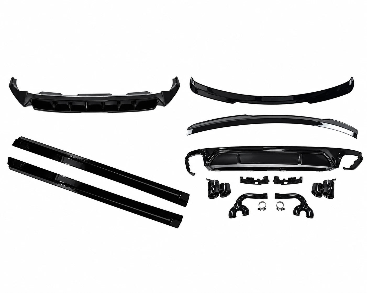 SQ8 CONVERSION BODYKIT FRONT SPLITTER REAR DIFFUSER FOR AUDI Q8 S-LINE 2019-2023