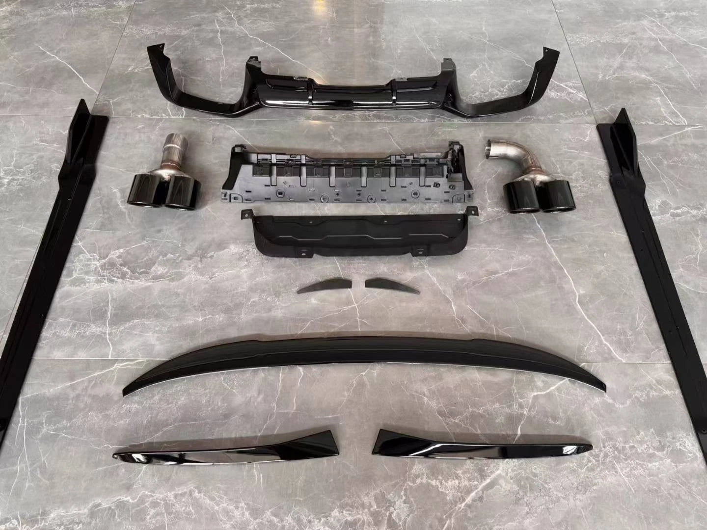 GLOSS BLACK AERO BODYKIT BODY KIT DIFFUSER SPLITTER SKIRT FOR BMW X4 G02 LCI 21+