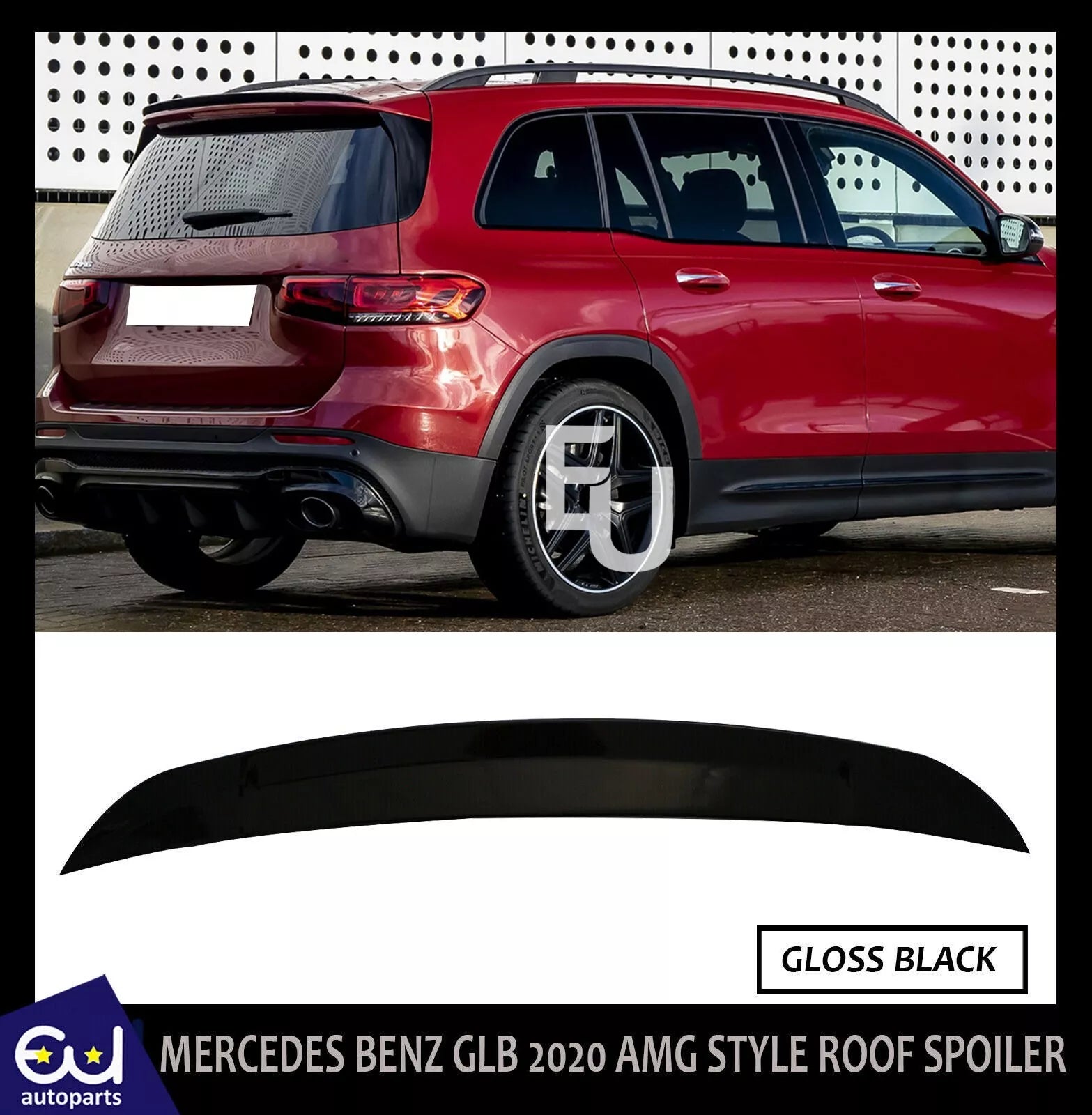 REAR ROOF SPOILER WING FOR MERCEDES GLB CLASS X247 2019+ 100% OEM QUALITY