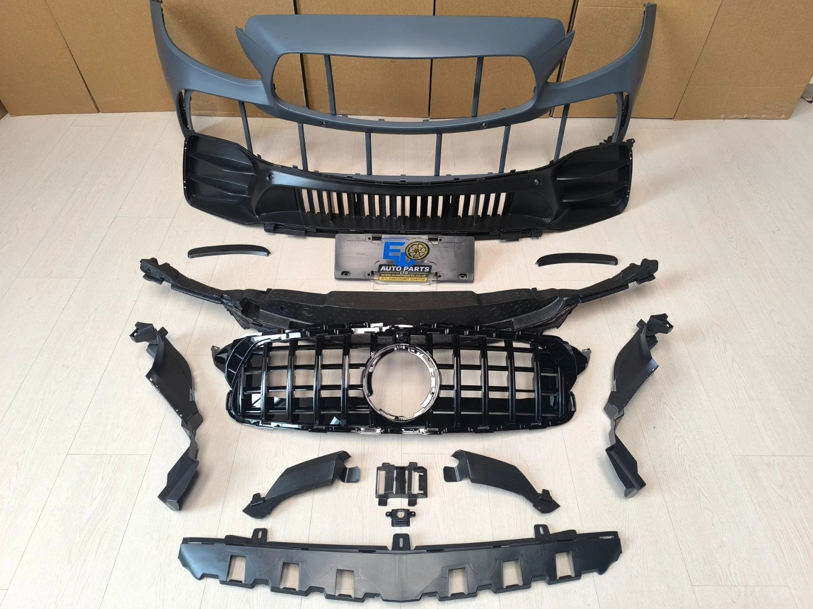 FOR MERCEDES C-CLASS W205 C205 A205 S205 15-22 GT-R LOOK CONVERSION FRONT BUMPER