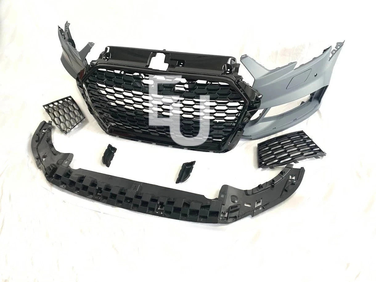 FRONT BUMPER RS3 STYLE CONVERSION FOR AUDI A3 HATCHBACK SPORTSBACK 8V 2016-2020