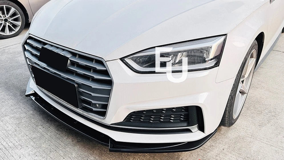 FOR AUDI A5 S LINE S5 F5 B9 FRONT BUMPER SPLITTER LIP SPOILER GLOSS BLACK 17-19