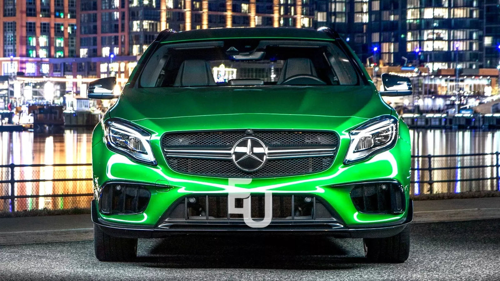 FOR MERCEDES GLA W156 X156 FRONT LEFT RIGHT PAIR HEADLIGHT LENS COVERS 2017-2019