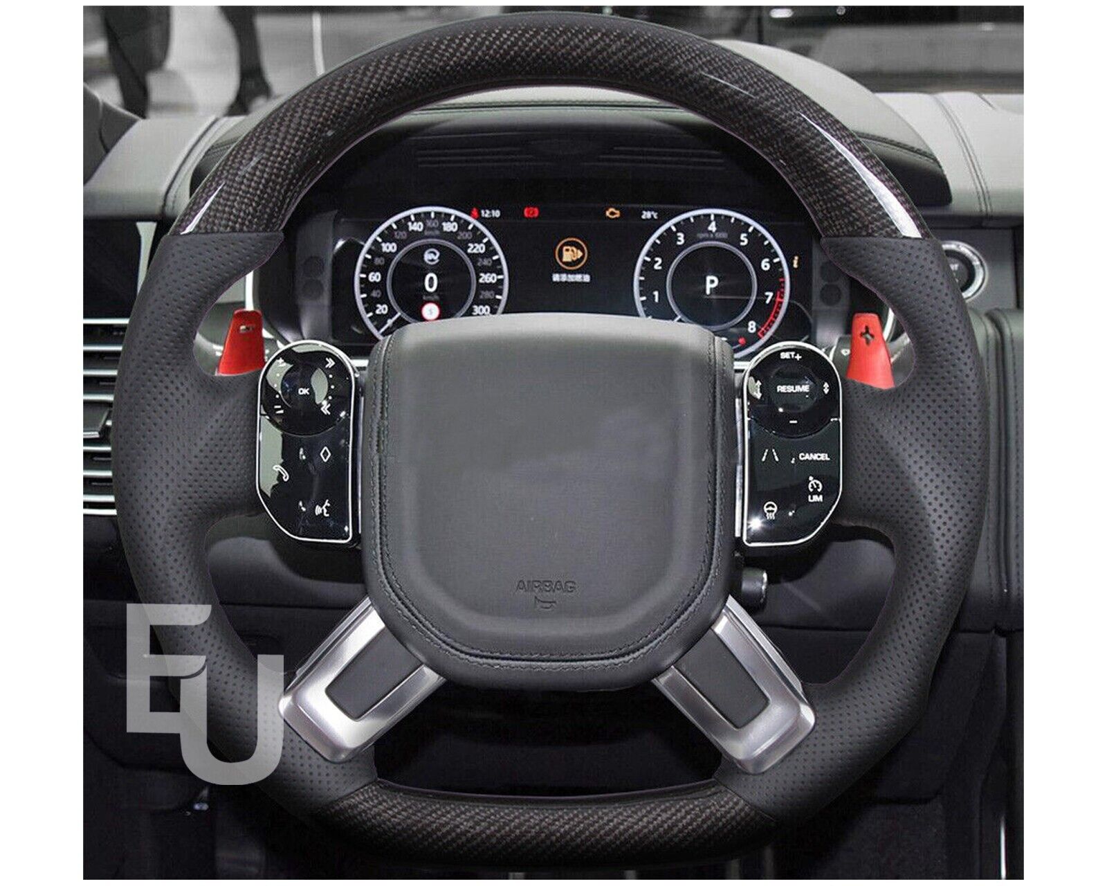 FIT RANGE ROVER VOGUE L405 2013-2022 CARBON FIBER STEERING WHEEL WITH HEATING